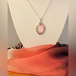“Keep Calm and Carry On" necklace!  NEW